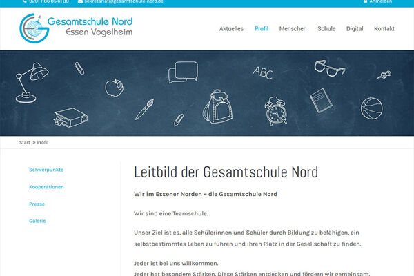 Gesamtschule Essen Nord Website